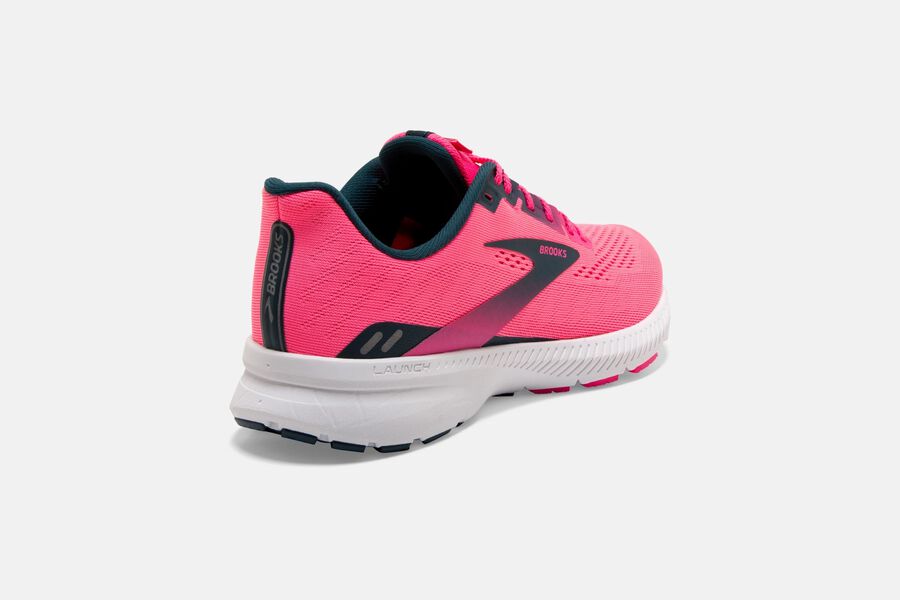 Brooks Running Shoes - Launch 8 Road Womens - Pink/Navy - WKS-432801